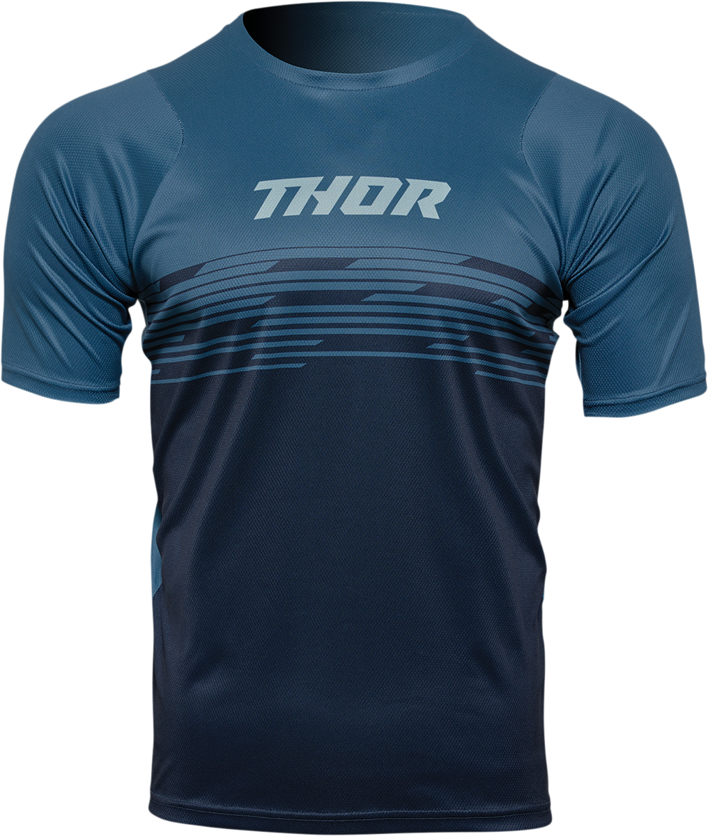 THOR Assist Shiver Short-Sleeve Jersey - Teal/Midnight - Small 5120-0163