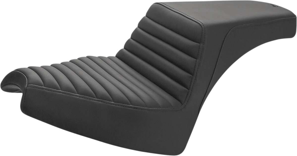 SADDLEMEN Step-Up Seat - Front Tuck-n'-Roll/Rear Smooth - Black - Chief I21-04-171