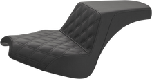 SADDLEMEN Step-Up Seat - Front Lattice Stitch/Rear Smooth - Black - Chief I21-04-172
