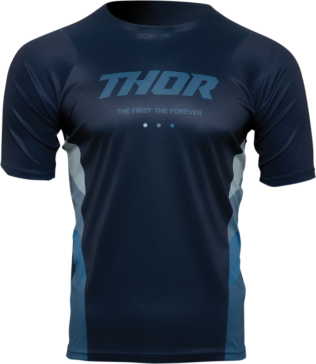 THOR Assist React Short-Sleeve Jersey - Midnight/Teal - Large 5120-0183