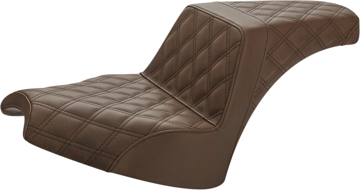 SADDLEMEN Step-Up Seat - Full Lattice Stitch - Brown - Chief I21-04-175BR