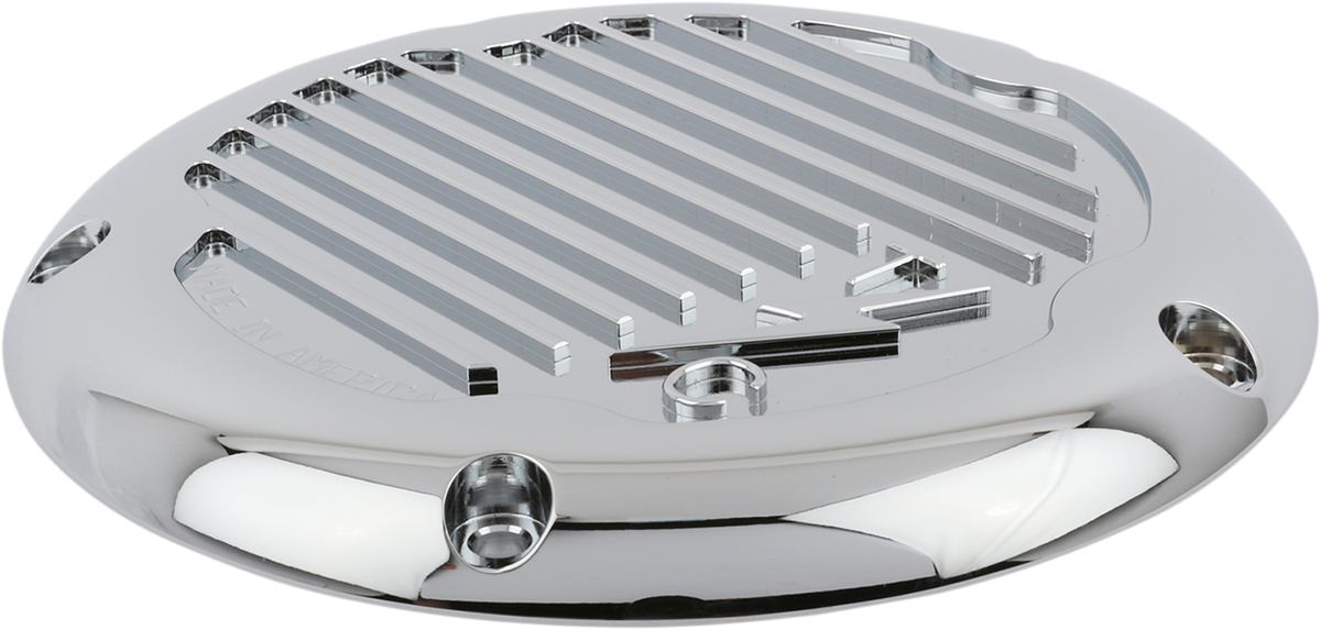 THRASHIN SUPPLY CO. Derby Cover - Finned - Chrome - M8 TSC-3017-3