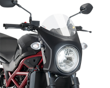 PUIG HI-TECH PARTS Semi-Fairing - Black - Clear Screen 3169W