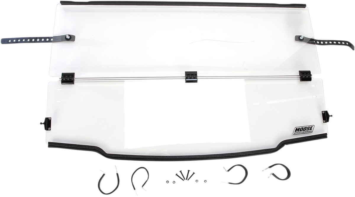 MOOSE OFFROAD Full Folding Windshield - Polished LEMA100-0026