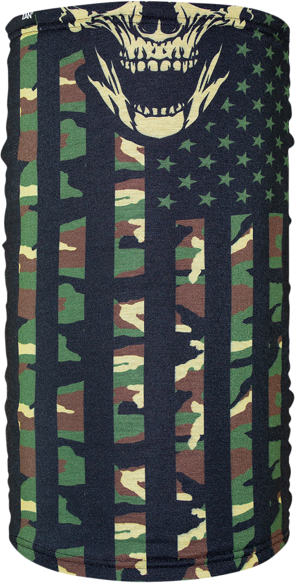 ZAN HEADGEAR Motley Tube® Fleece Lined Tube - Woodland Camo Flag TF460