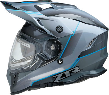 Z1R Range Snow Helmet - Bladestorm - Electric - Dual Pane - Gray/Black/Blue - XS 0101-14059
