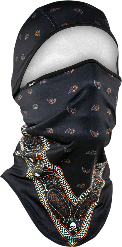 ZAN HEADGEAR SportFlex® Convertible Balaclava - Black/Orange Bandanna WB4L197