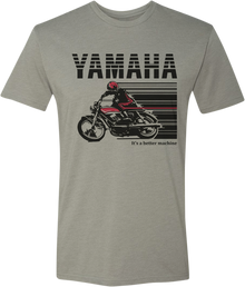 YAMAHA APPAREL Yamaha Cycle T-Shirt - Stone Gray/Red - Medium NP21S-M1968-M