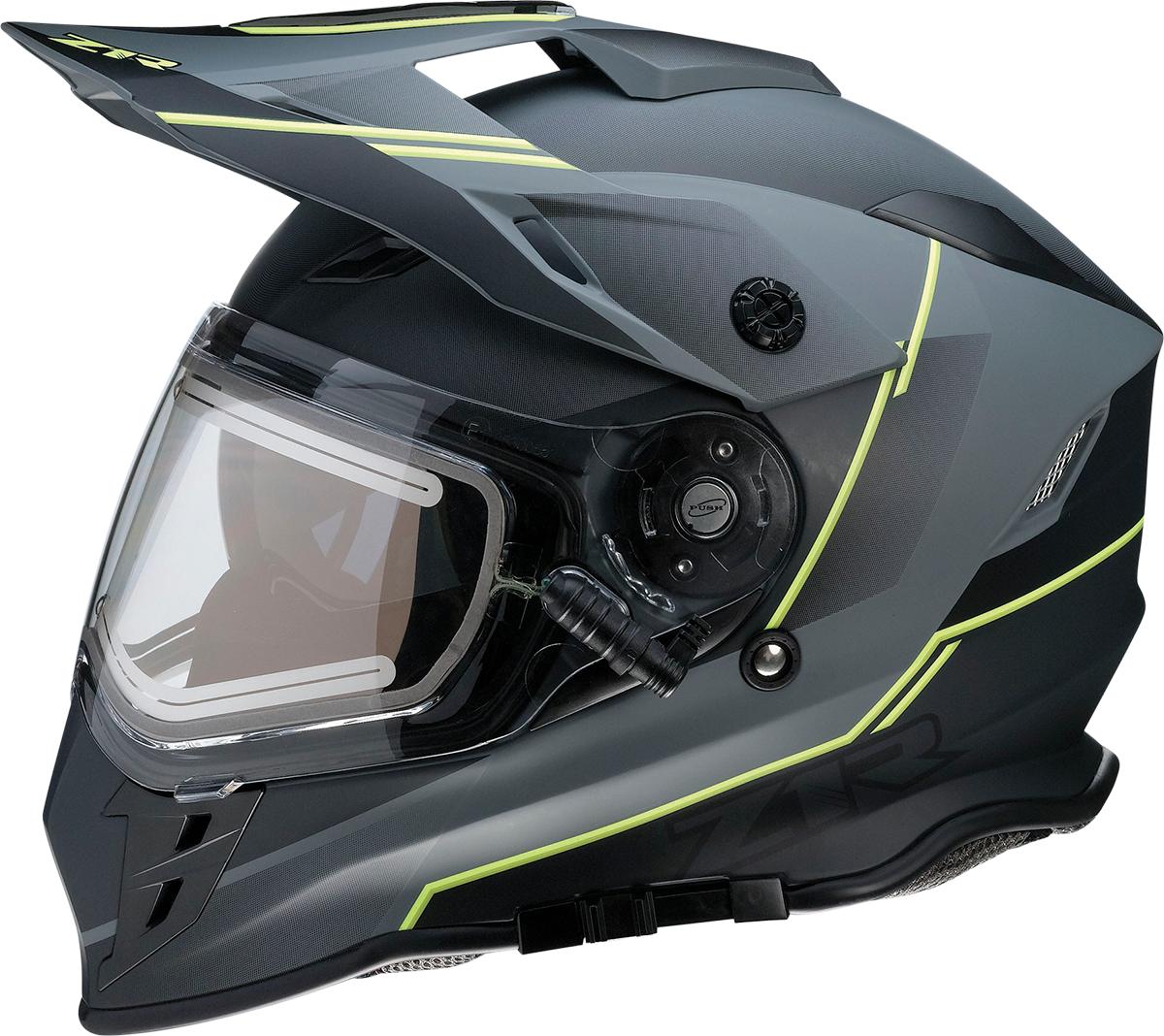 Z1R Range Snow Helmet - Bladestorm - Electric - Dual Pane - Gray/Black/Hi-Viz Yellow - Large 0101-14068