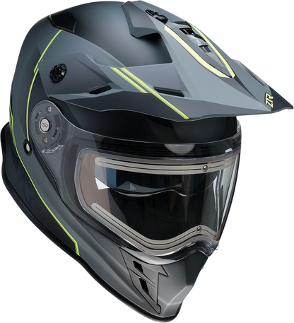 Z1R Range Snow Helmet - Bladestorm - Electric - Dual Pane - Gray/Black/Hi-Viz Yellow - Large 0101-14068