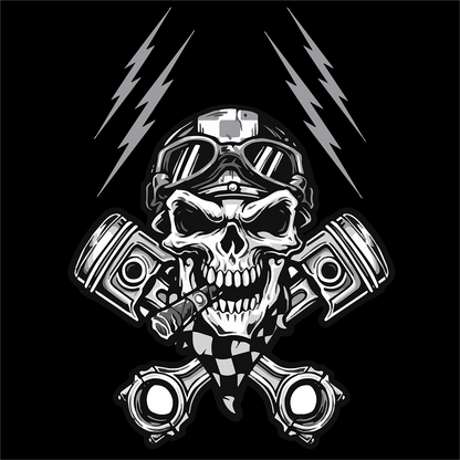 ZAN HEADGEAR Flydanna® Cotton Headwrap - Biker Skull Z712