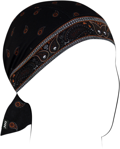 ZAN HEADGEAR Flydanna® SportFlex® - Black/Orange Classic Bandana ZL197
