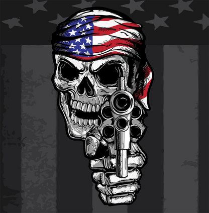 ZAN HEADGEAR Flydanna® Cotton Headwrap - USA Gunskull Z711