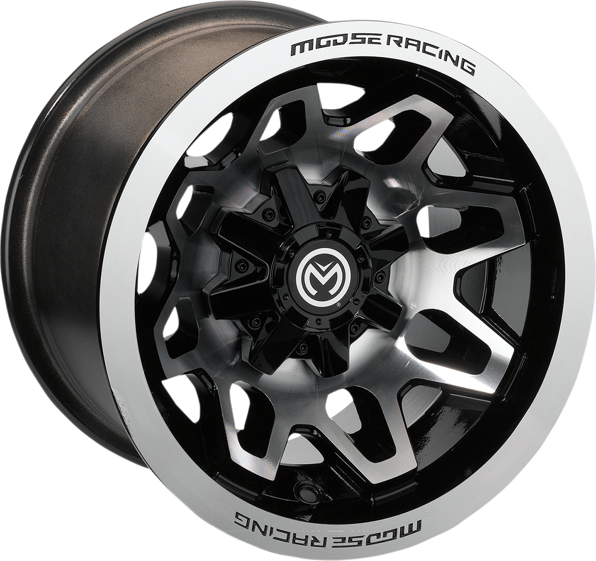 MOOSE OFFROAD Wheel - 416X - Front/Rear - Machined Black - 12x7 - 4/156 - 4+3 416M127156GBMF4