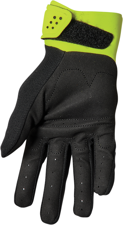 THOR Youth Spectrum Gloves - Black/Acid - XS 3332-1618