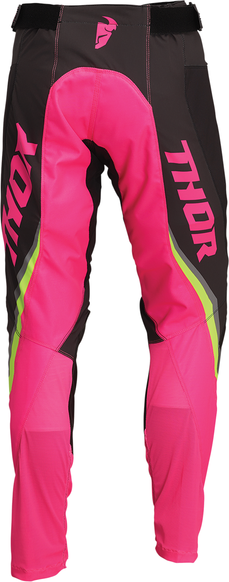 THOR Women's Pulse Rev Pants - Charcoal/Pink Fluo - US 3/4 2902-0295