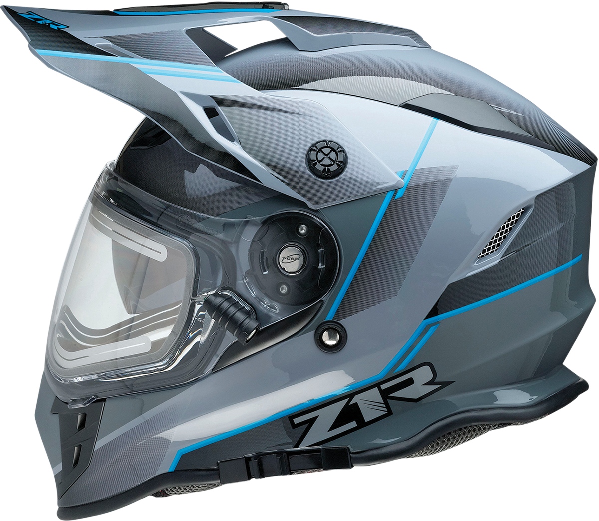 Z1R Range Snow Helmet - Bladestorm - Electric - Dual Pane - Gray/Black/Blue - XL 0101-14063