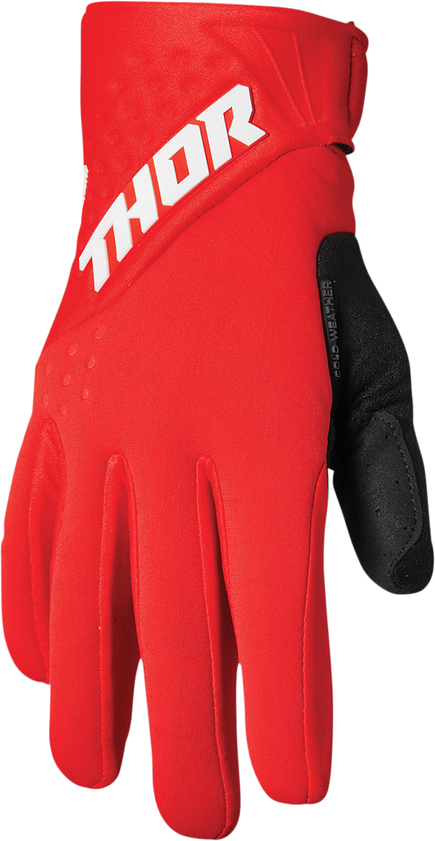 THOR Spectrum Cold Weather Gloves - Red/White - Medium 3330-6760