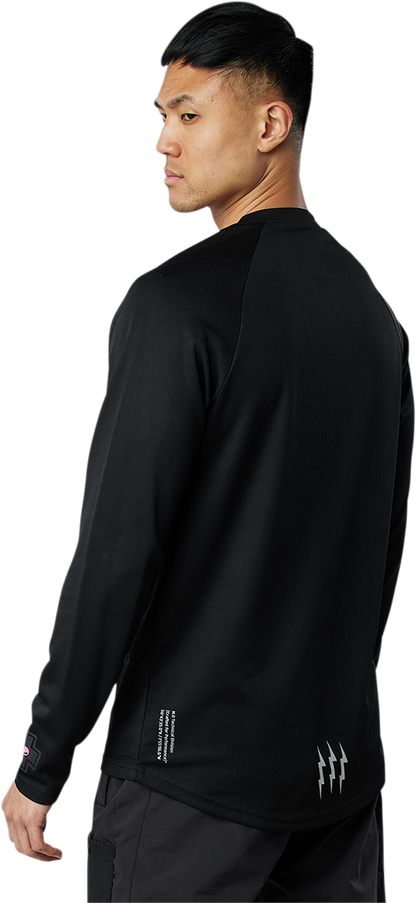 MUC-OFF USA Riders Mountain Bike Long-Sleeve Jersey - Black - Small 20365