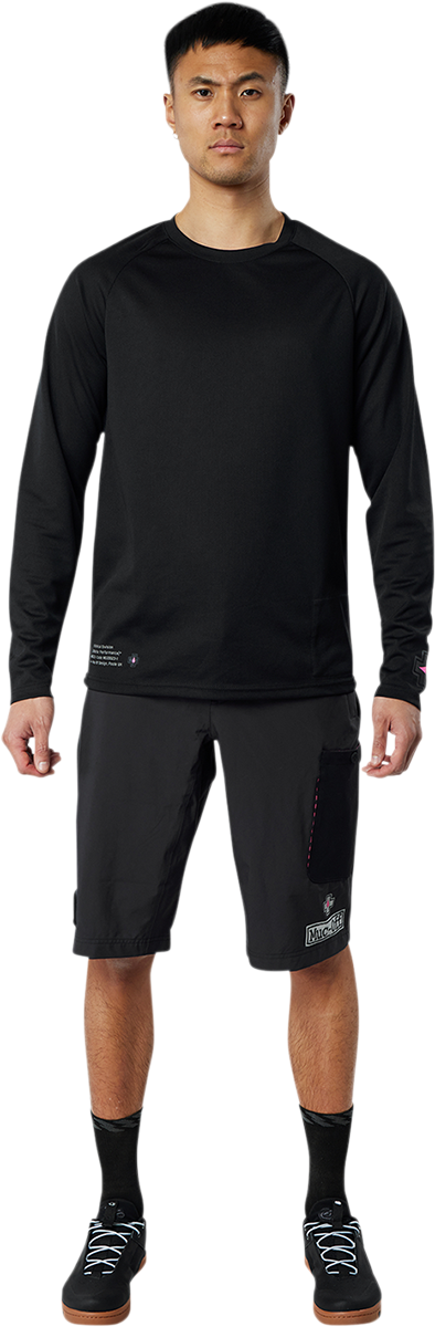 MUC-OFF USA Riders Mountain Bike Long-Sleeve Jersey - Black - Small 20365
