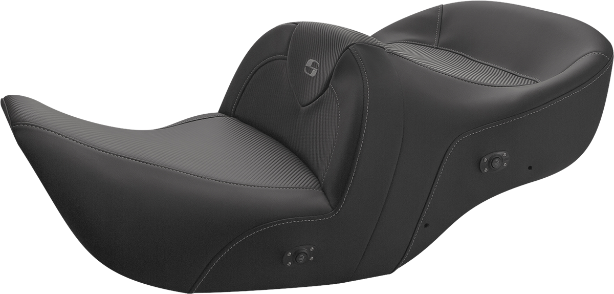 SADDLEMEN Heated Roadsofa™ Seat - Carbon Fiber - Without Backrest - Black - GL H01-07-185HCT