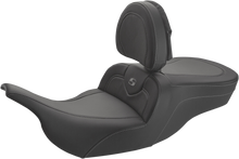 SADDLEMEN Roadsofa™ Carbon Fiber Seat - w/ Backrest - Smooth - FLH/FLT '97-'07 897-07-185BR