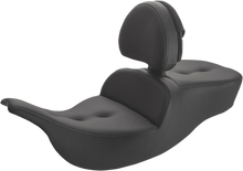 SADDLEMEN Roadsofa™ Pillow Top Seat - With Backrest - Black 897-07-181BR