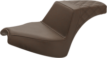 SADDLEMEN Step-Up Seat - Front Smooth/Rear Lattice Stitch - Brown - Chief I21-04-173BR
