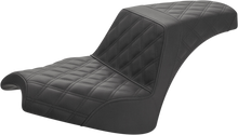 SADDLEMEN Step-Up Seat - Full Lattice Stitch - Black - Chief I21-04-175