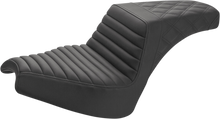 SADDLEMEN Step-Up Seat - Front Tuck-n'-Roll/Rear Lattice Stitch - Black - Chief I21-04-176