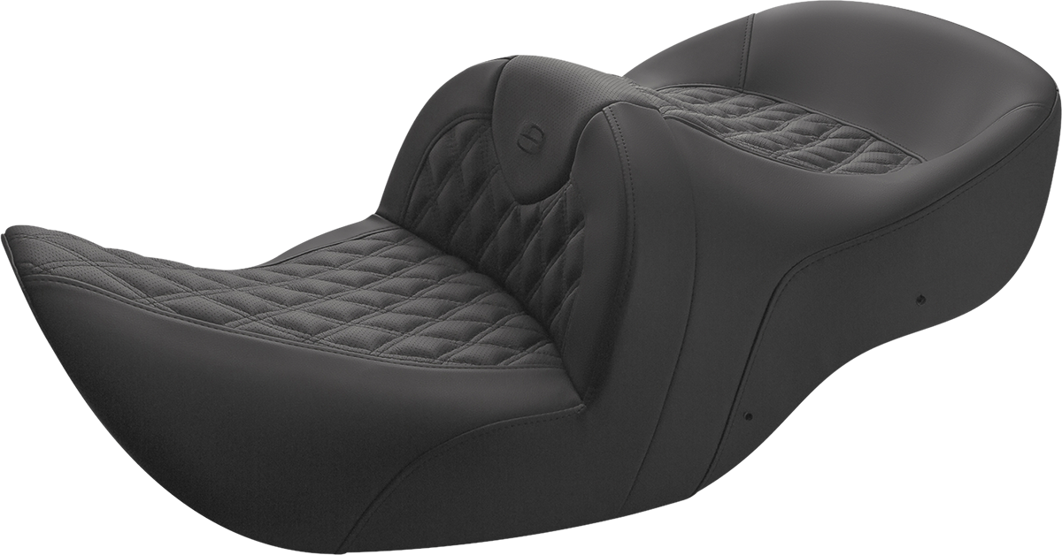 SADDLEMEN Seat - Roadsofa™ - Without Backrest - Full Lattice Stitch - Black H01-07-182