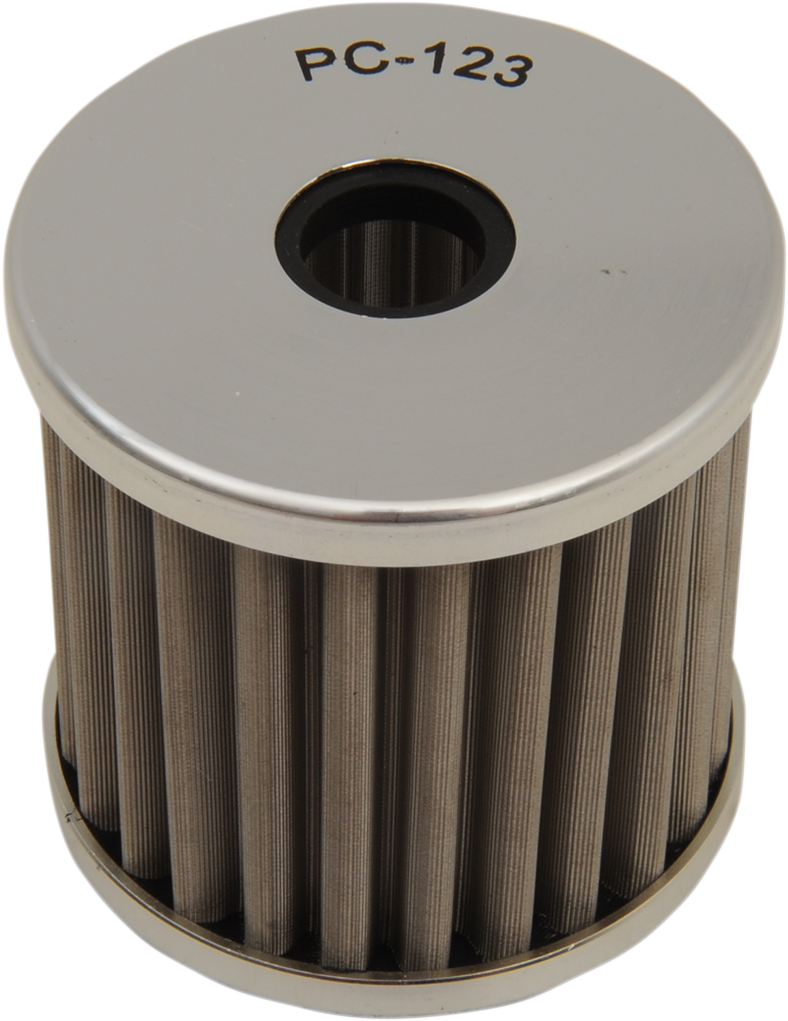 PC RACING Flo® Stainless Steel Oil Filter - Kawasaki PC123