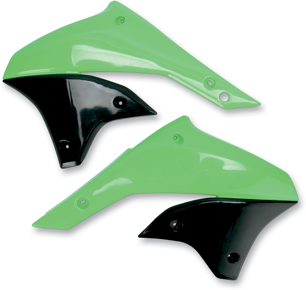 UFO Radiator Shrouds - Green/Black KA03789-026