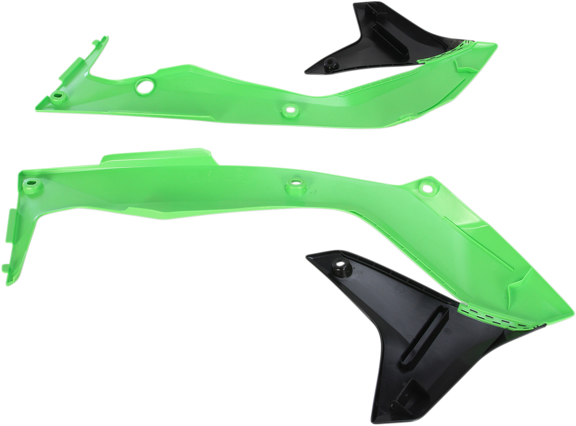 UFO Radiator Covers - Black/Green KA04736-999