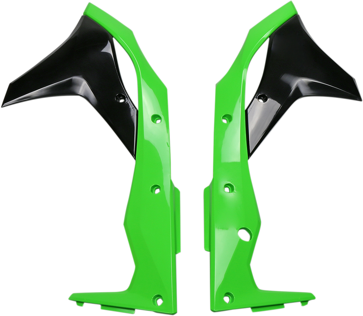 UFO Radiator Covers - OE Green/Black KA04747-999
