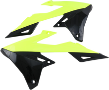UFO Radiator Shrouds - Black/Fluorescent Yellow SU04941-DFLUU