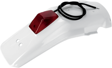 UFO Enduro Rear Fender with 21/5W Light - White HO02650041