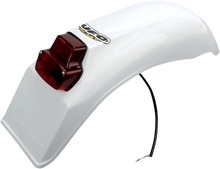 UFO Universal Enduro Rear Fender with Tail/Brake Light - White ME08026W