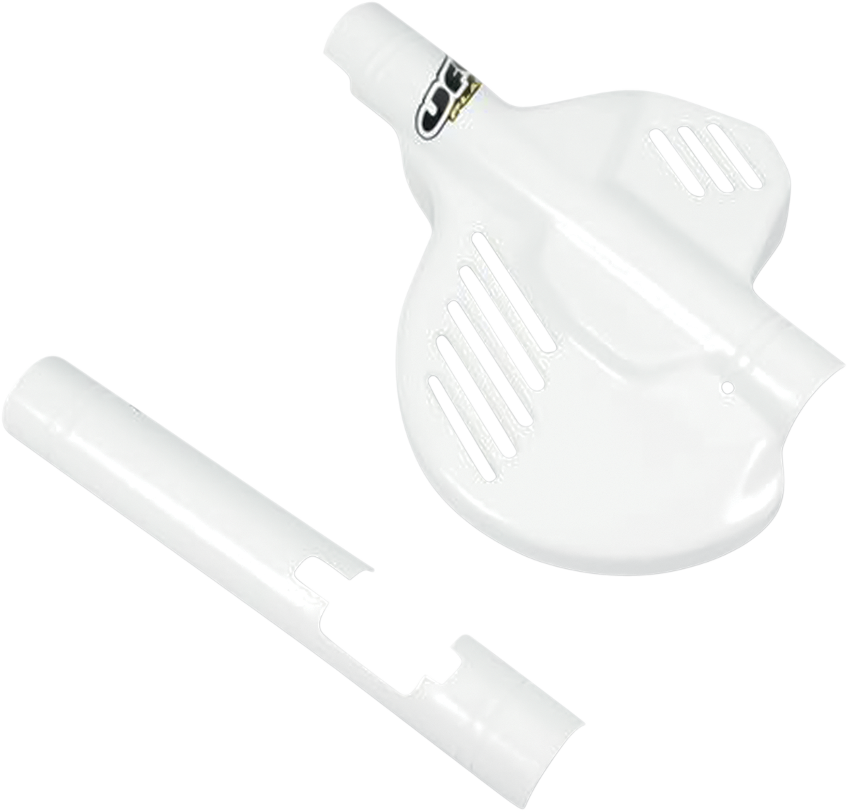 UFO Front Disc Cover - White - Honda - CR 125/250/500 R '85-'89 HO02605-041