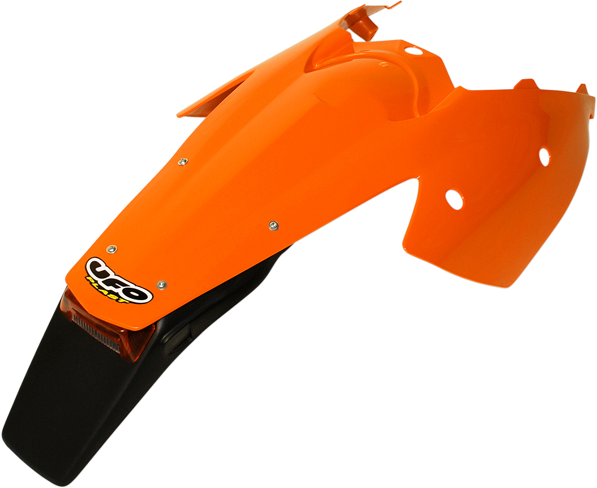 UFO Enduro Rear Fender with Light - '98-'22 OEM Orange KT03081-127