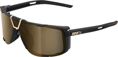 100% Eastcraft Sunglasses - Soft Tact Black - Soft Gold Mirror Lens 61045-258-01