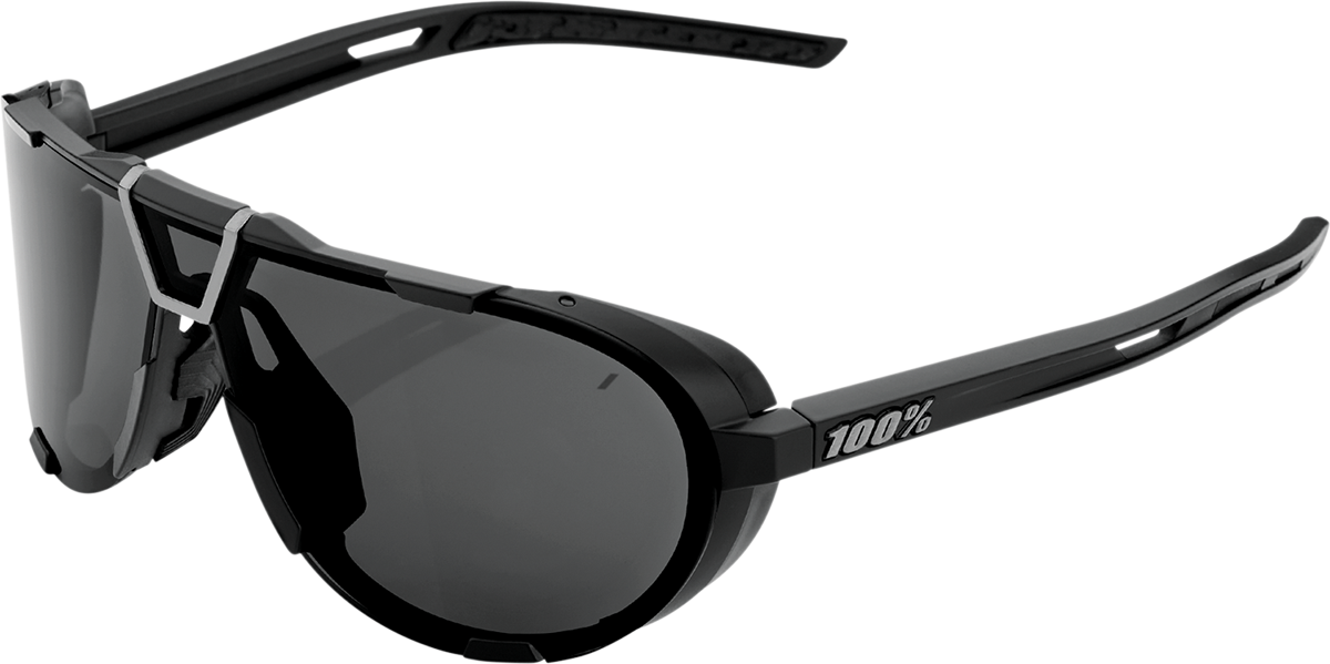 100% Westcraft Sunglasses - Matte Black - Smoke Lens 61046-102-01