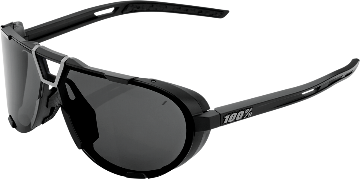 100% Westcraft Sunglasses - Matte Black - Smoke Lens 61046-102-01