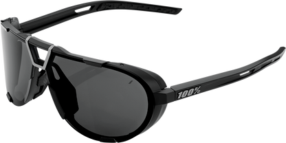 100% Westcraft Sunglasses - Matte Black - Smoke Lens 61046-102-01