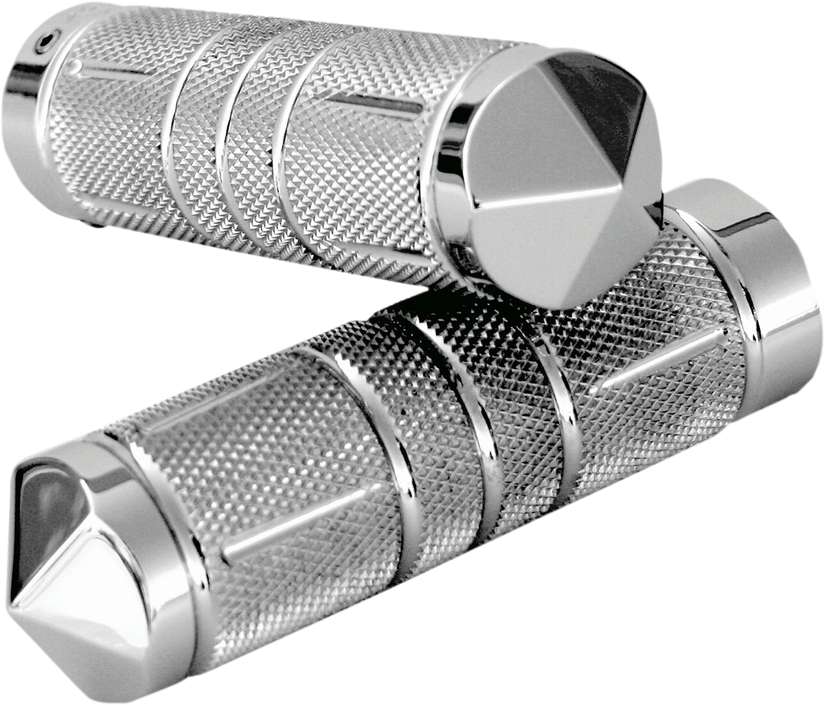 ACCUTRONIX Knurled Diamond Custom Grips - TBW - Chrome GR101-SKIC