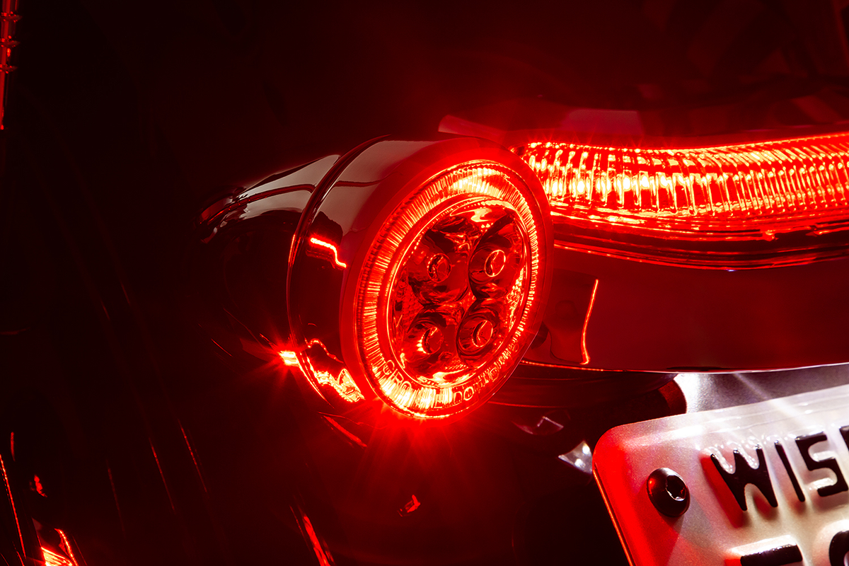 CIRO Turn Signal Insert - Red LED - Smoke Lens - Chrome 45601