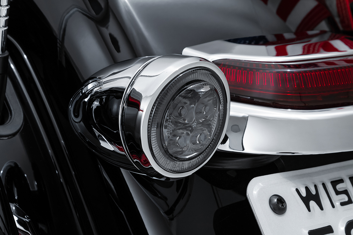 CIRO Turn Signal Insert - Red LED - Smoke Lens - Chrome 45601