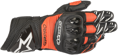 ALPINESTARS GP Pro RS3 Gloves - Black/Fluo Red - 3XL 3556922-1030-3X