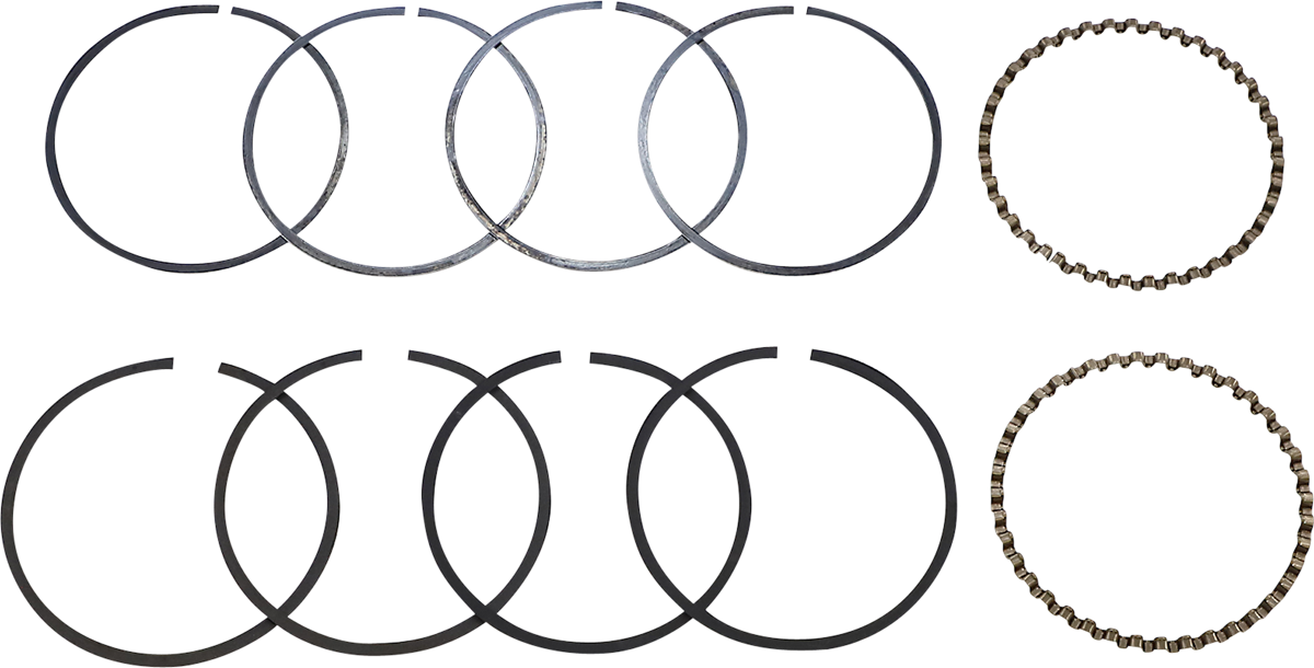 HASTINGS Piston Rings - 3.437" +0.080" - 74" Big Twin 2M6482080