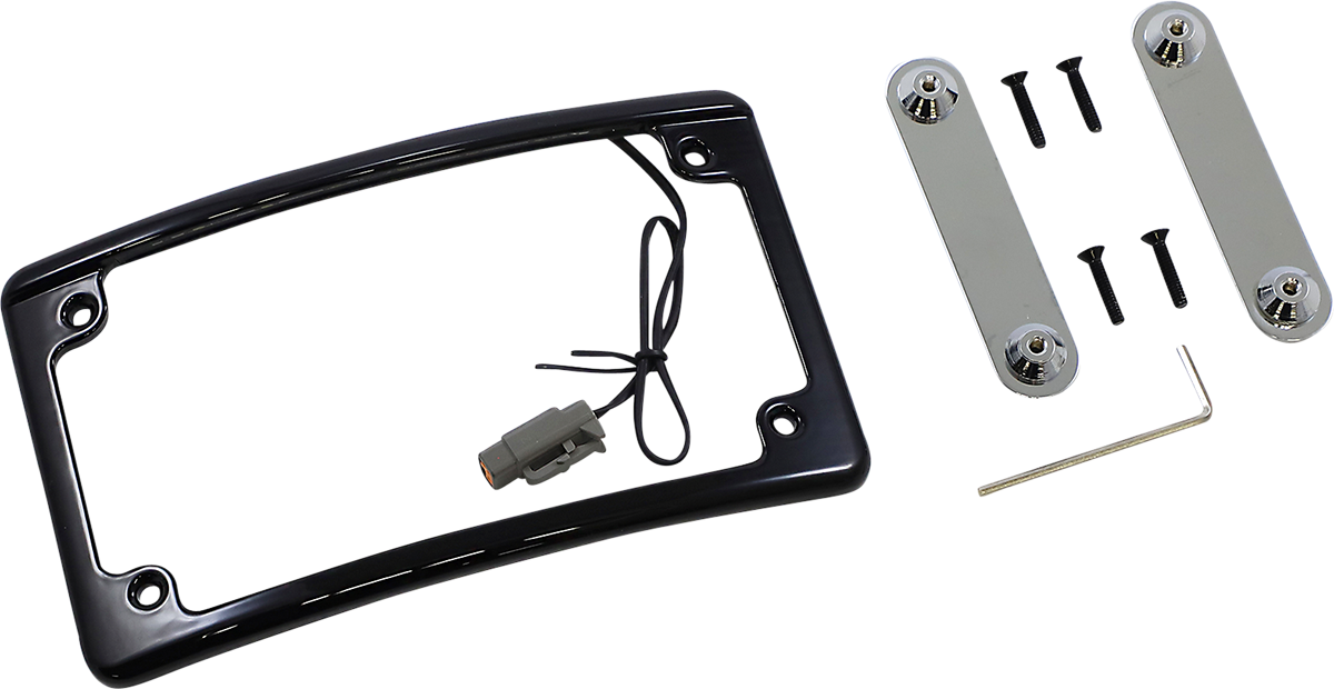 CUSTOM DYNAMICS License Plate Frame - LED - Black LPF-RAD-CVO-B